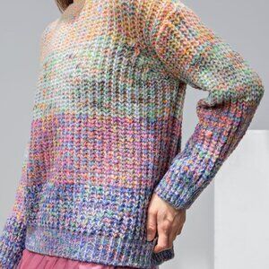 EASEL COLORFUL SWEATER NEW LARGE